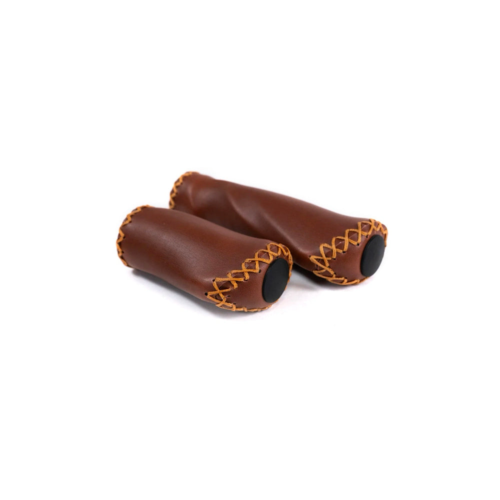 Handlebar Grips - Brown Leather